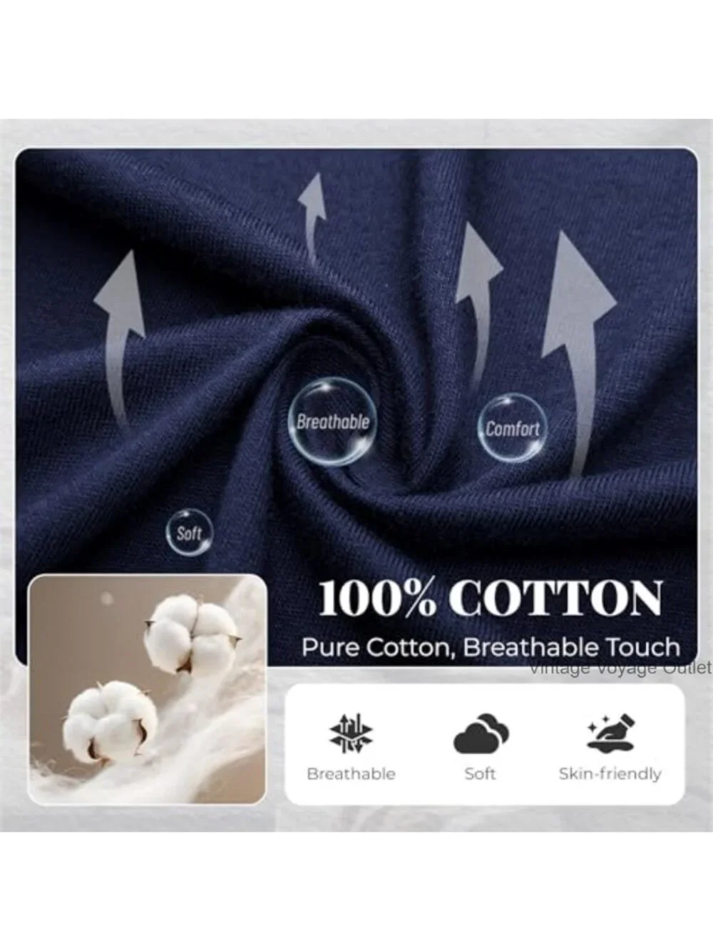 100% Cotton Pajama Set, Button Down Sleepwear Lounge Pjs for Men